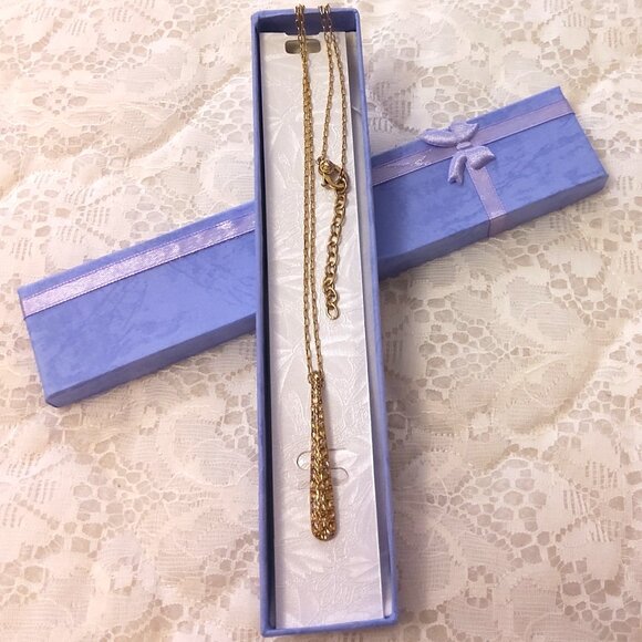 New Monet  Yellow Citrine Crystal Teardrop Charm Pendant Gold Tone Necklace - Picture 4 of 12